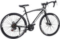 Aluminum Frame Road Bike, Full Suspension, 700C Road Bike Bicycles with 21 Speed Disc Brake Road Bike Lightweight Affordable Entry Level 21 Speed Road Bike