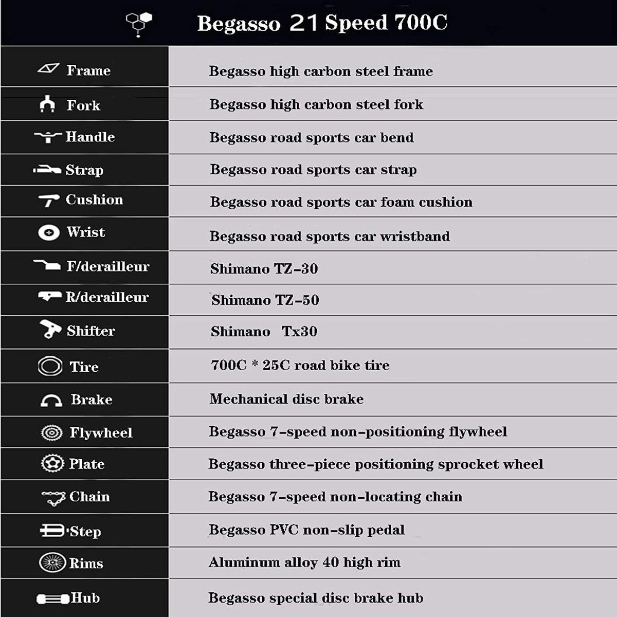 Aluminum Frame Road Bike, Full Suspension, 700C Road Bike Bicycles with 21 Speed Disc Brake Road Bike Lightweight Affordable Entry Level 21 Speed Road Bike