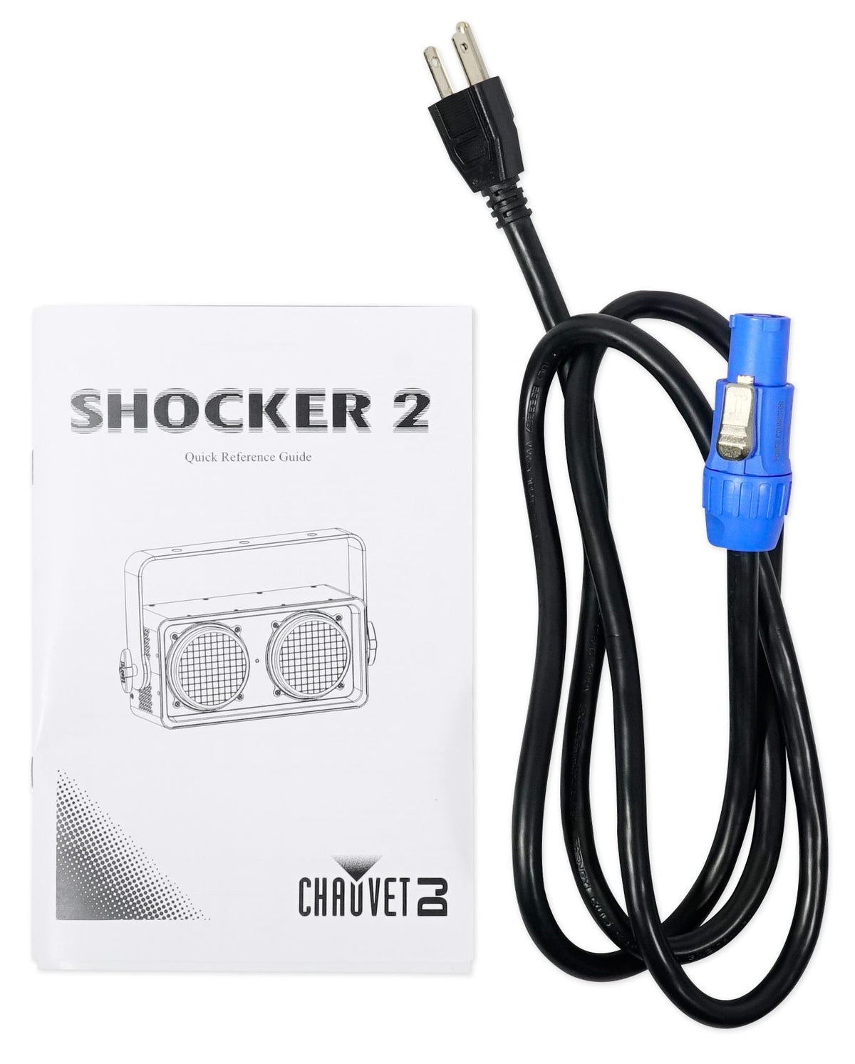 (2) Chauvet Shocker Dual Zone DMX COB LED Blinder StaLights+LED Fogger+Fluid