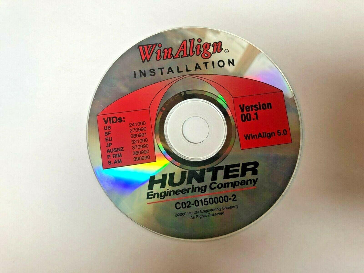 Hunter Engineering WinAlign Alignment Installation & Video CD  Software P-49