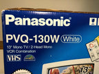 panasonic pvq-130w 13" crt tv vcr combo retro gaming television white  - sealed