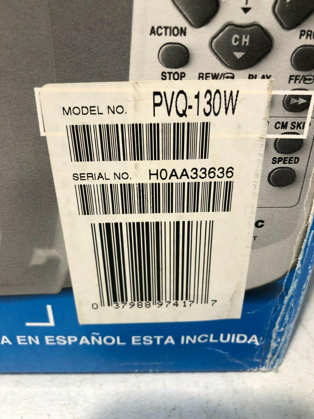 panasonic pvq-130w 13" crt tv vcr combo retro gaming television white  - sealed