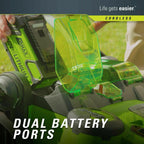 Greenworks 40V 20 inch Cordless Twin Force Lawn Mower, 4Ah & 2Ah Batteries