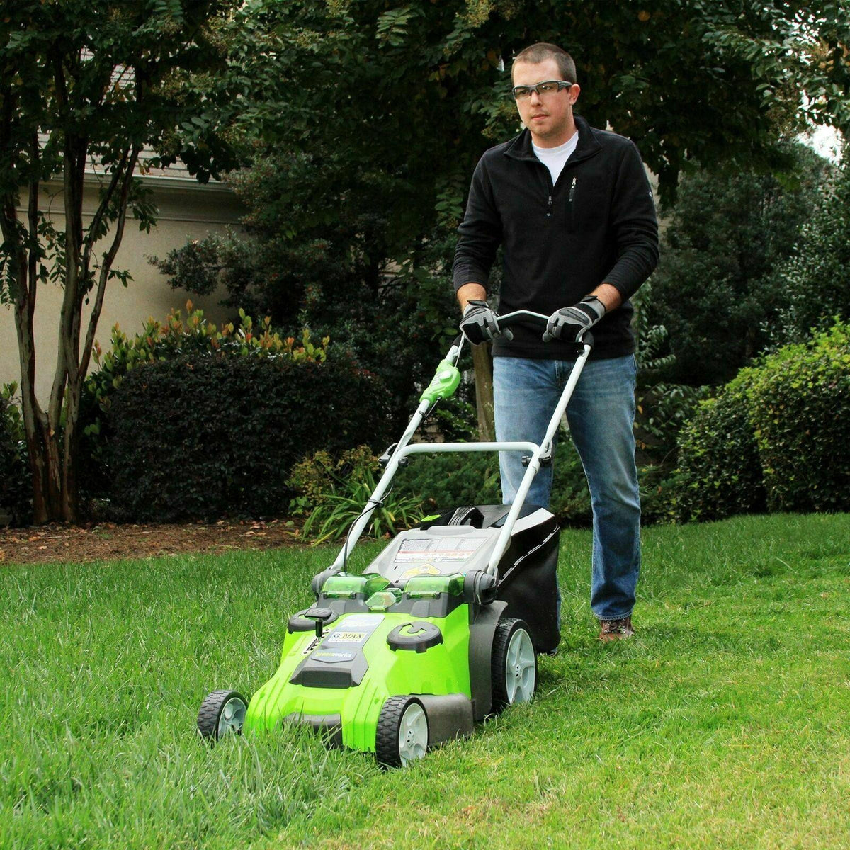Greenworks 40V 20 inch Cordless Twin Force Lawn Mower, 4Ah & 2Ah Batteries
