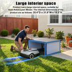 Robot Lawn Mower Garage, Weatherproof Shelter for Robotic Mower Charging Station, Durable PP Panel for Outdoor Use