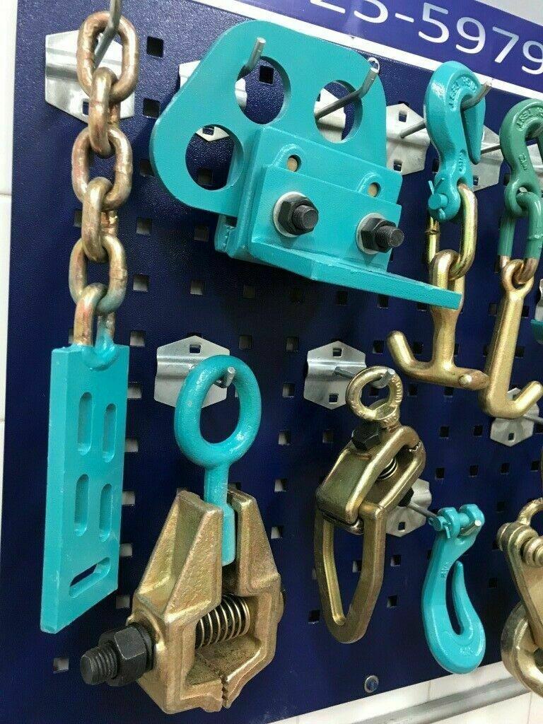 SET#8 -19 PIECE AUTO BODY FRAME MACHINE HEAVY DUTY PULLING CLAMPS TOOLS & CHAINS