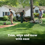 3 in 1 Cordless String Trimmer/Lawn Edger/Mini Mower, 13" Electric Weed Wacker with Command Feed, 20V Weed Eater with Brushless Motor, 4.0 Ah Battery &amp; Charger Included, WG173