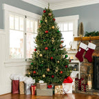 6 ft. Pre-Lit Incandescent Fir Artificial Christmas Tree with 450 Warm White Lights