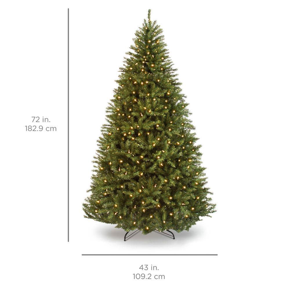 6 ft. Pre-Lit Incandescent Fir Artificial Christmas Tree with 450 Warm White Lights