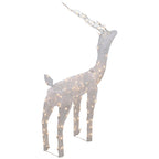 48-Inch Lighted White Mesh Buck Outdoor Christmas Decoration - Clear Lights