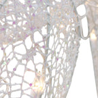 48-Inch Lighted White Mesh Buck Outdoor Christmas Decoration - Clear Lights