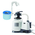 intex above ground pool sand filter pump bundled w/ wall mount automatic skimmer