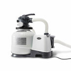 intex above ground pool sand filter pump bundled w/ wall mount automatic skimmer