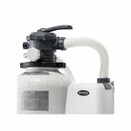 intex above ground pool sand filter pump bundled w/ wall mount automatic skimmer