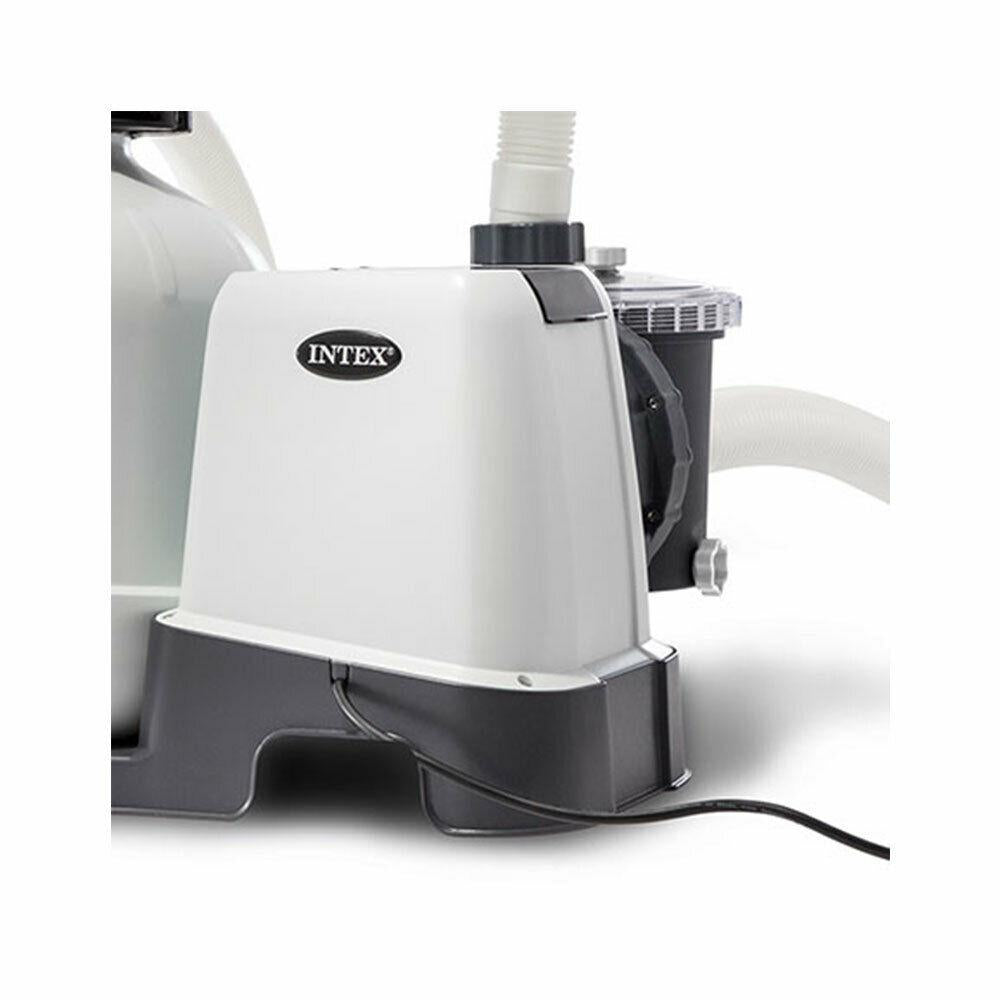 intex above ground pool sand filter pump bundled w/ wall mount automatic skimmer