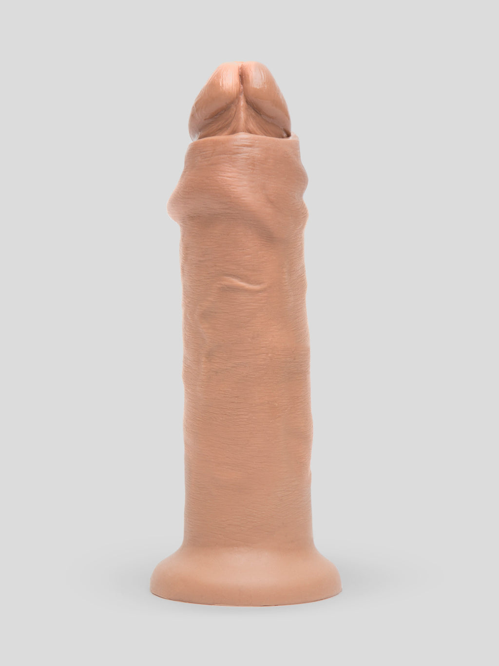 King Cock Uncut Ultra Realistic Suction Cup Dildo 8 Inch, Flesh Tan