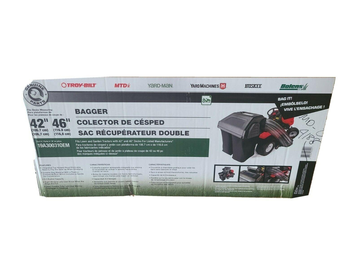 . #19A300310OEM 42in to 46in Double Baggers for Riding Lawnmower!