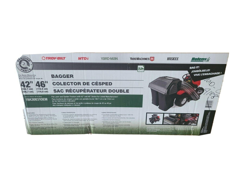 . #19A300310OEM 42in to 46in Double Baggers for Riding Lawnmower!