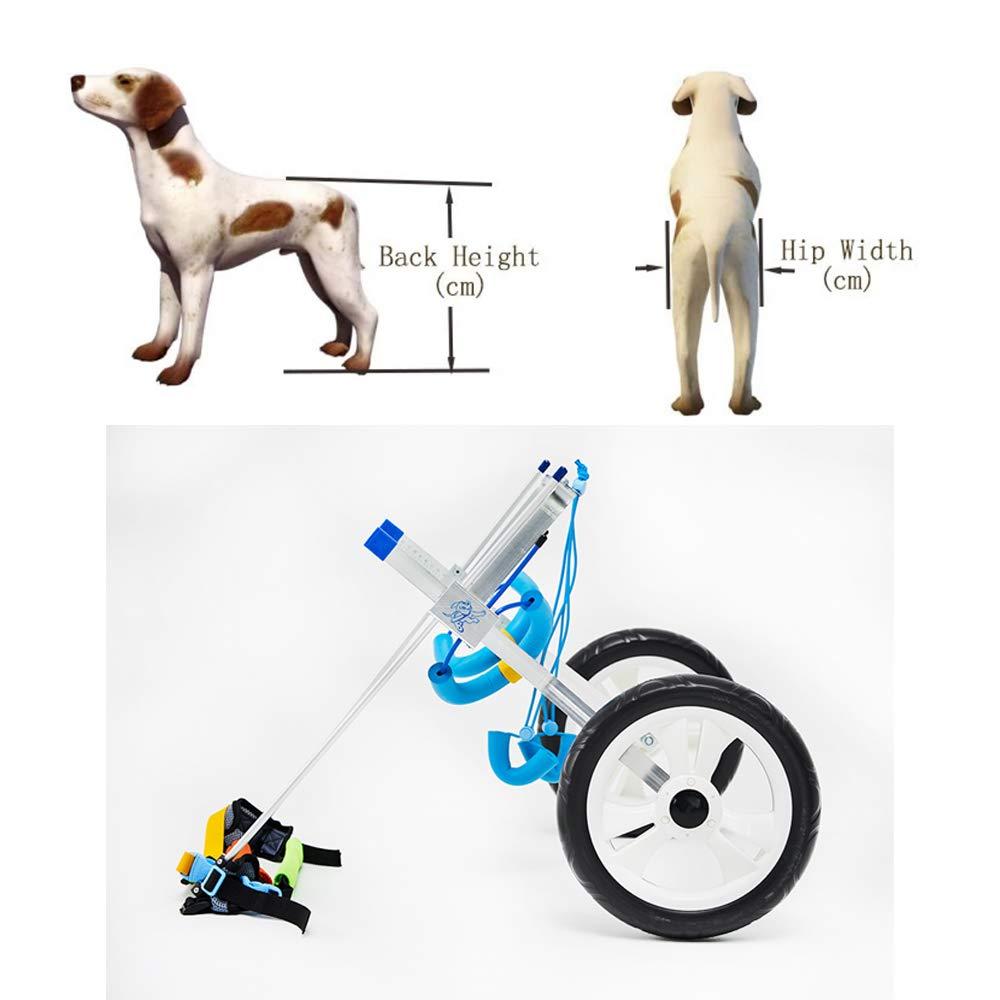Jump Adjustable Dog Pet Wheelchair for Hind Legs Rehabilitation, 2 Wheels Dog Cart Wheels
