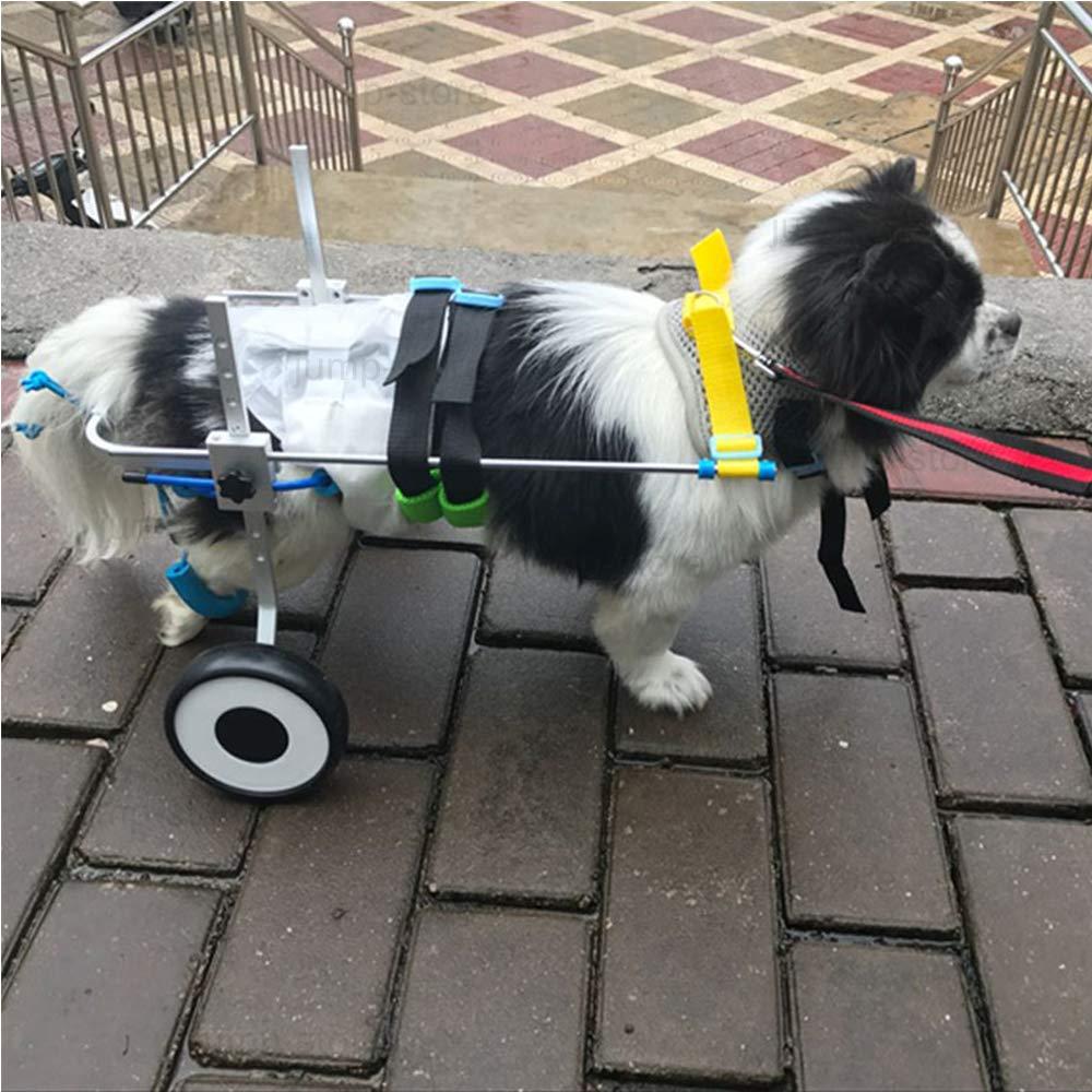 Jump Adjustable Dog Pet Wheelchair for Hind Legs Rehabilitation, 2 Wheels Dog Cart Wheels