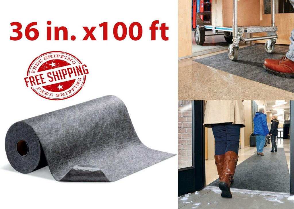 Pig Grippy Floor Mat, 36 in. x100 ft., Black ! GRP36200-BK NEW!