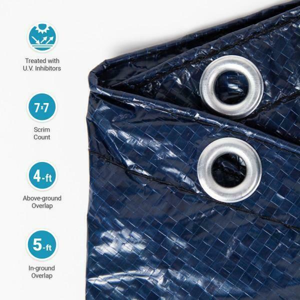arctic armor above ground swimming pool winter cover in all round or oval sizes