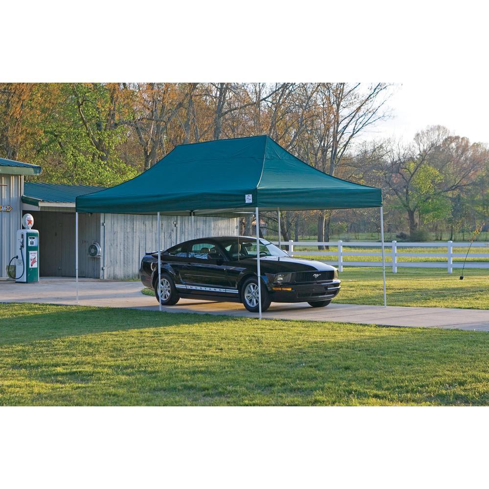 10 ft. W x 20 ft. D Pro Series Straight-Leg Pop-Up Canopy in Green with Innovative Triple-Truss  and StoraBag