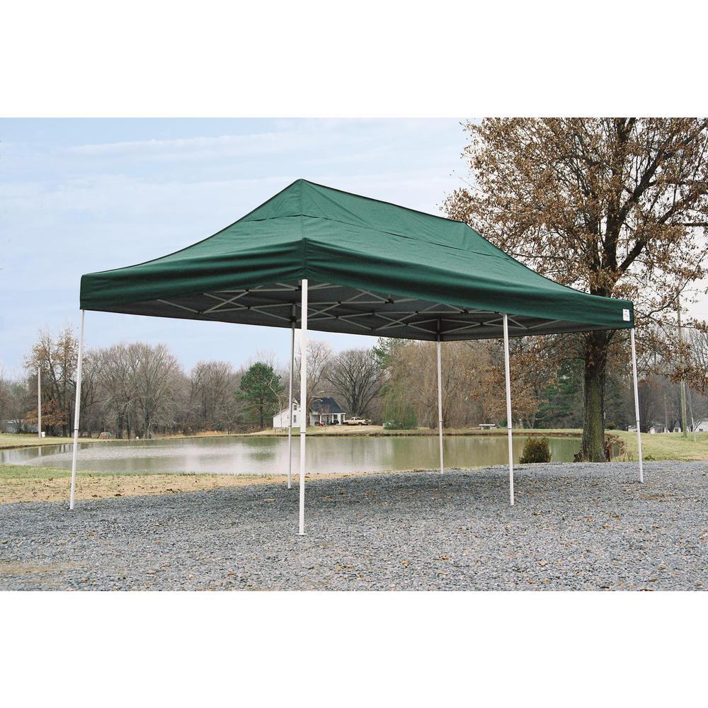 10 ft. W x 20 ft. D Pro Series Straight-Leg Pop-Up Canopy in Green with Innovative Triple-Truss  and StoraBag