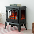 C-Hopetree Portable Freestanding Electric Wood Stove Fireplace with Flame Effect, 20 inch Tall