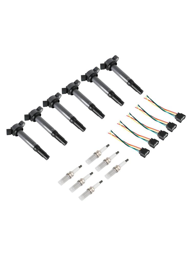 2007-2023 TOYOTA TUNDRA 6PCS Ignition Coils+Connectors+Spark Plug UF487 90919-02251 90919-A2002 Generic