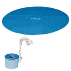 18 Foot Solar Vinyl Pool Cover and Wall Mounted Automatic Surface Skimmer