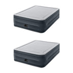Dura-Beam Queen Comfort Plush Air Mattress with -In Pump (2-Pack)
