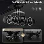 Luggage Sets 3 Piece Softside Expandable Lightweight Durable Suitcase Sets Double Spinner Wheels TSA Lock Black (20in/24in/28in)