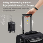 Luggage Sets 3 Piece Softside Expandable Lightweight Durable Suitcase Sets Double Spinner Wheels TSA Lock Black (20in/24in/28in)