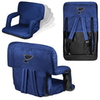 St Louis Blues Navy Portable Reclining Stadium Seat
