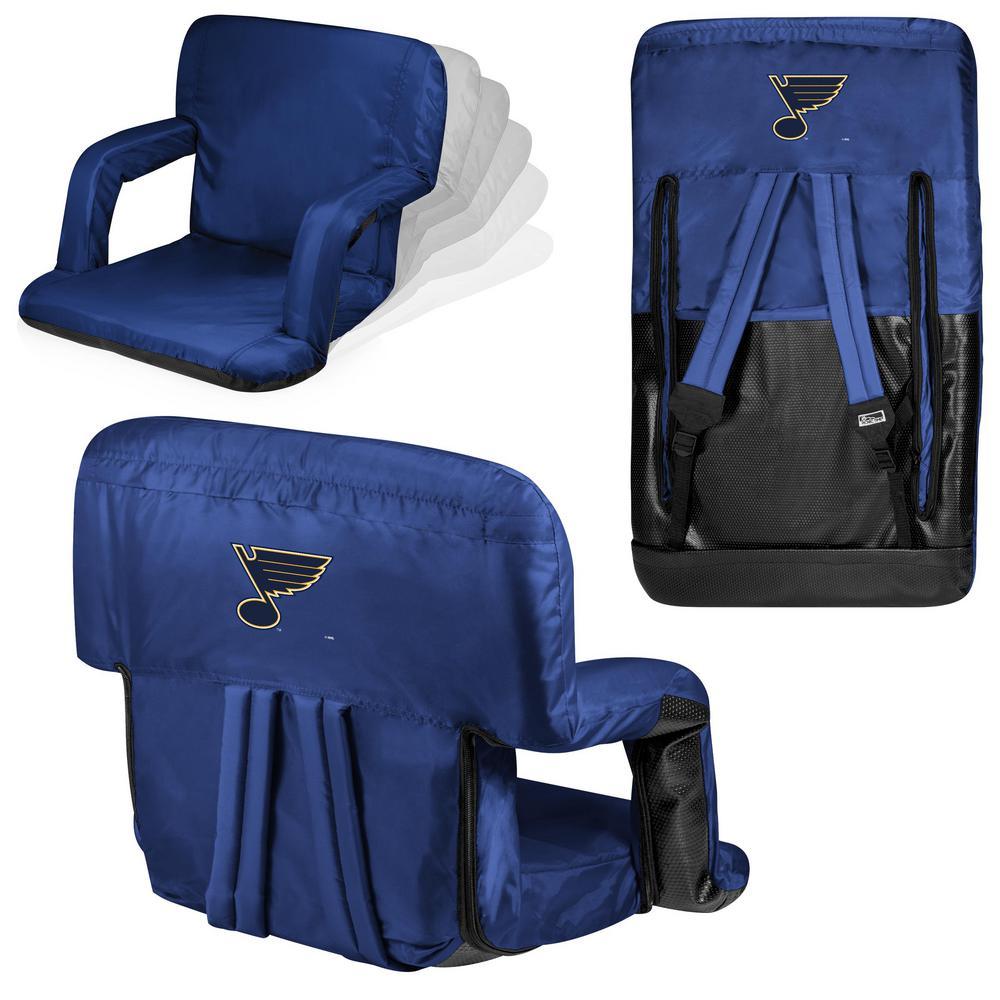 St Louis Blues Navy Portable Reclining Stadium Seat
