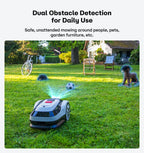 Raccoon 2 SE Robot Lawn Mower, Wire-Robotic Lawn Mower Without RTK for Max. 0.15 Acre Lawn Area, 1.18"–3.15” Cutting Height, with AI Obstacle Avoidance, 5Ah Fast-Charging Battery for Small Lawns