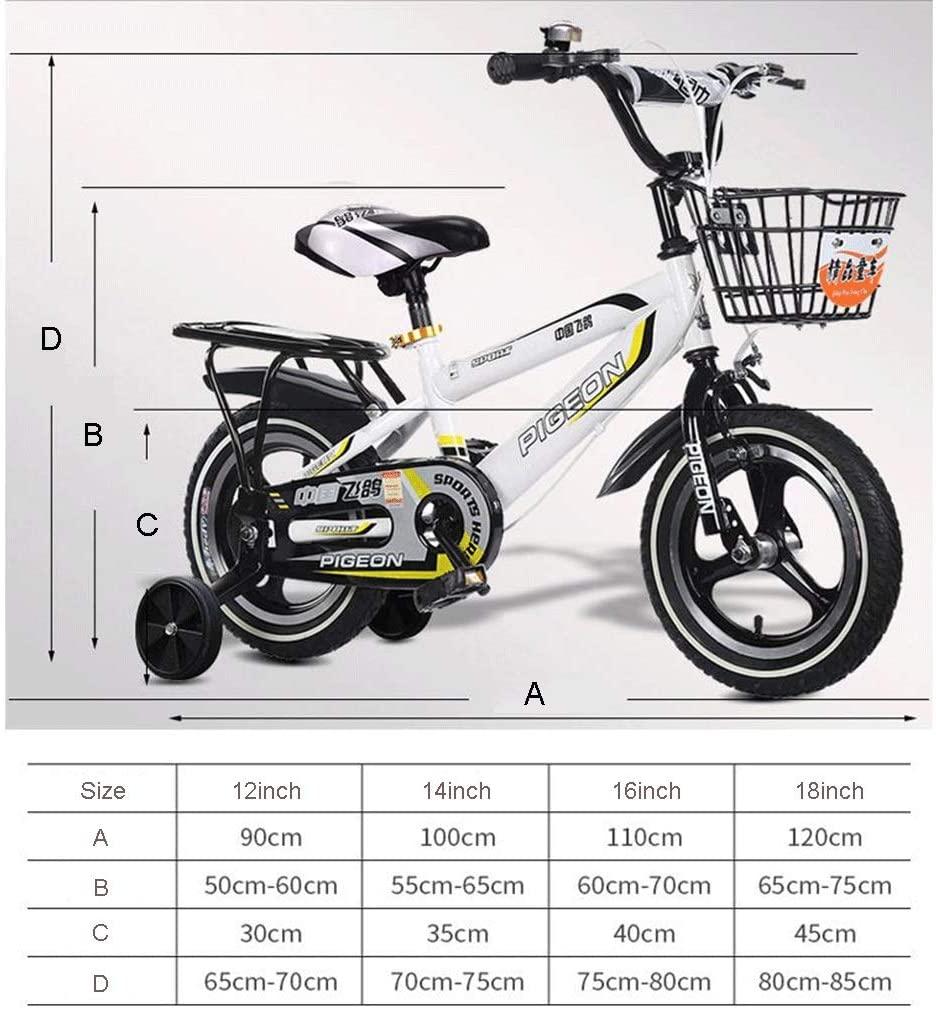 JLFSDB Kids Bike BMX Bike for Kids Boys Girls Bicycle Children's Bicycles Boys Girls Pedal Bicycle High-Carbon Steel with Stabilisers and Basket (Color : Blue, Size : 12inch)