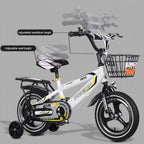 JLFSDB Kids Bike BMX Bike for Kids Boys Girls Bicycle Children's Bicycles Boys Girls Pedal Bicycle High-Carbon Steel with Stabilisers and Basket (Color : Blue, Size : 12inch)