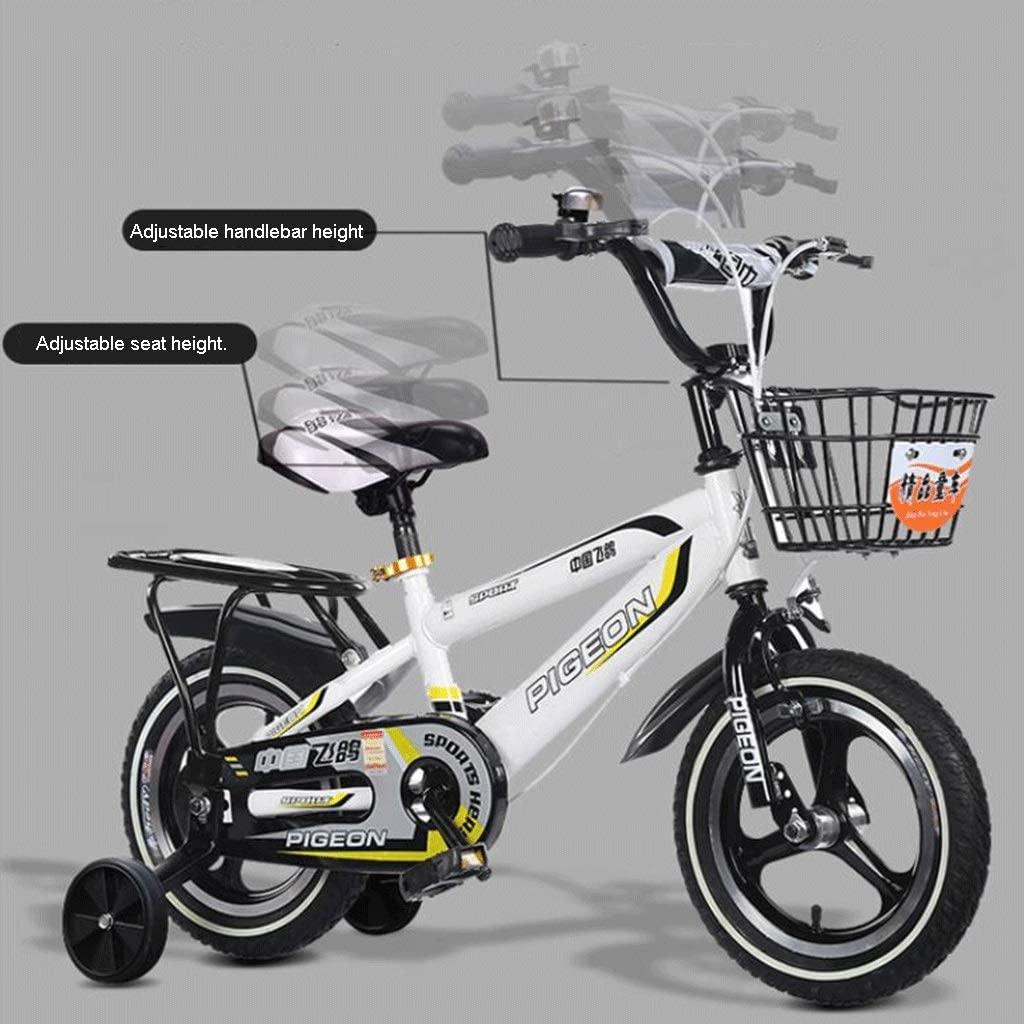 JLFSDB Kids Bike BMX Bike for Kids Boys Girls Bicycle Children's Bicycles Boys Girls Pedal Bicycle High-Carbon Steel with Stabilisers and Basket (Color : Blue, Size : 12inch)