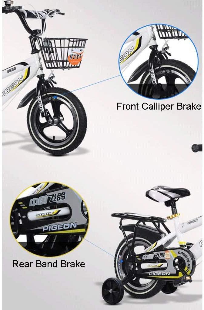 JLFSDB Kids Bike BMX Bike for Kids Boys Girls Bicycle Children's Bicycles Boys Girls Pedal Bicycle High-Carbon Steel with Stabilisers and Basket (Color : Blue, Size : 12inch)