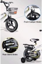 JLFSDB Kids Bike BMX Bike for Kids Boys Girls Bicycle Children's Bicycles Boys Girls Pedal Bicycle High-Carbon Steel with Stabilisers and Basket (Color : Blue, Size : 12inch)