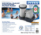 intex 2500 gph filter cartridge pump with timer and above ground pool vacuum