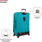 Sion Softside Expandable Luggage, Teal, 3 Piece Set (21/25/27)