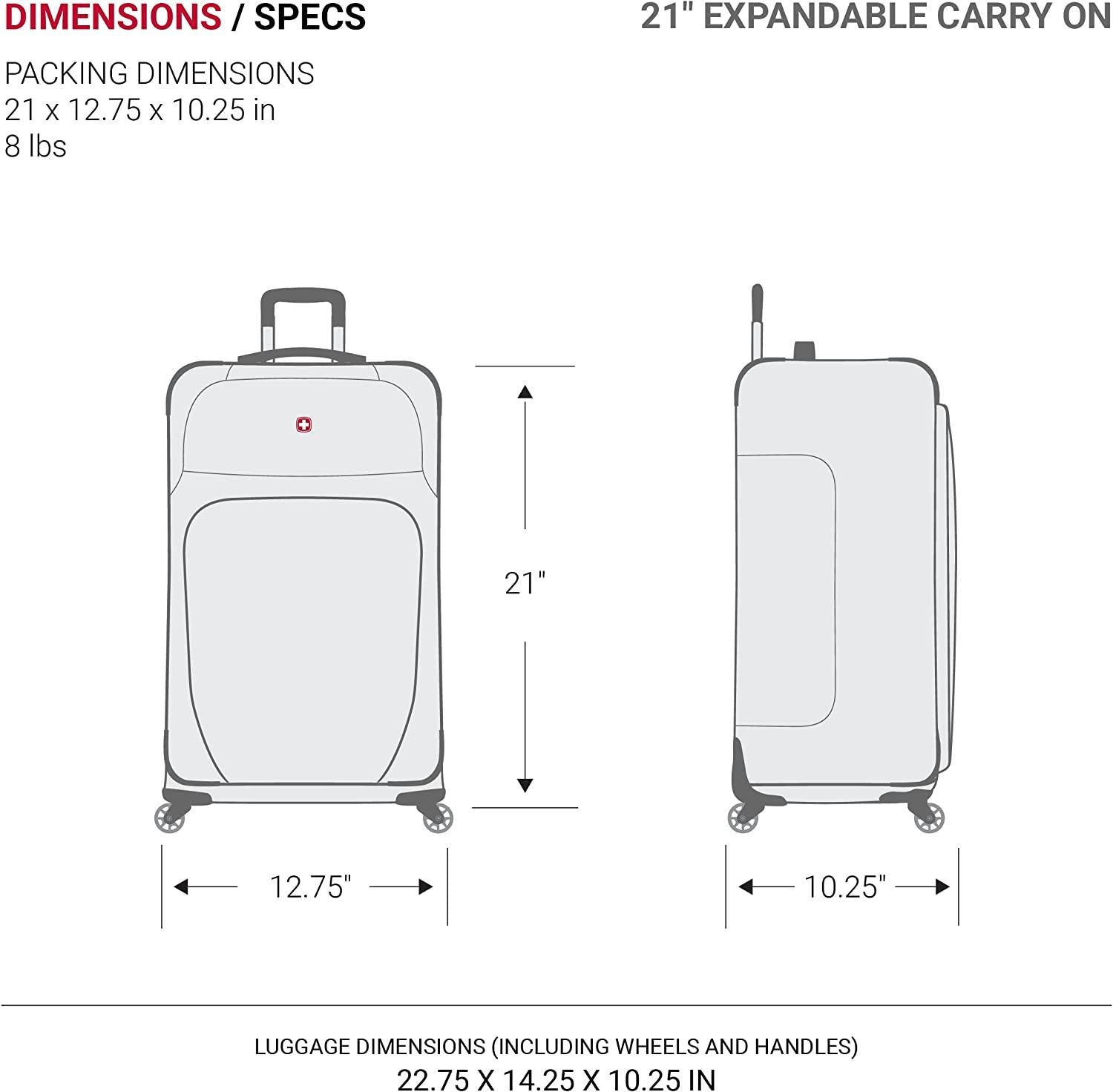 Sion Softside Expandable Luggage, Teal, 3 Piece Set (21/25/27)