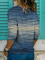 Casual Gradient Print Long Sleeve T-Shirt