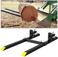 ebesttech 1pc 4000lbs clamp on pallet forks 60 inch heavy duty steel fork length pallet bucket forks with adjustable stabilizer bar for loader bucket skidsteer tractor