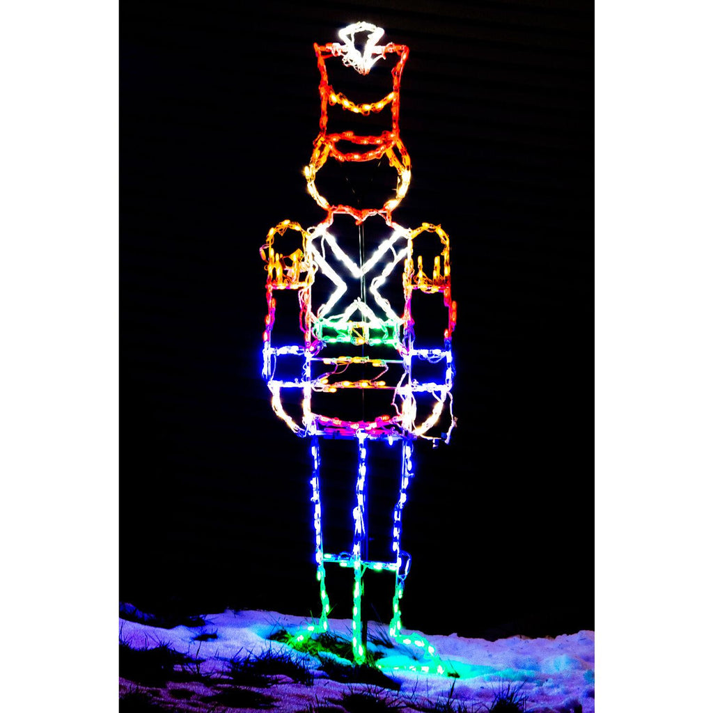 Fraser Hill Farm Christmas Giant Outdoor LED Lights, 6-Ft. Toy Soldier (77"H x 25"W)