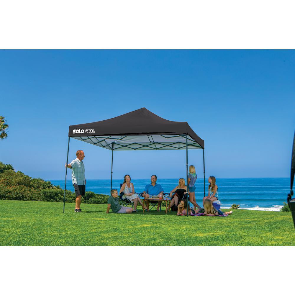 Solo100 10 ft. x 10 ft. Black Straight Leg Canopy