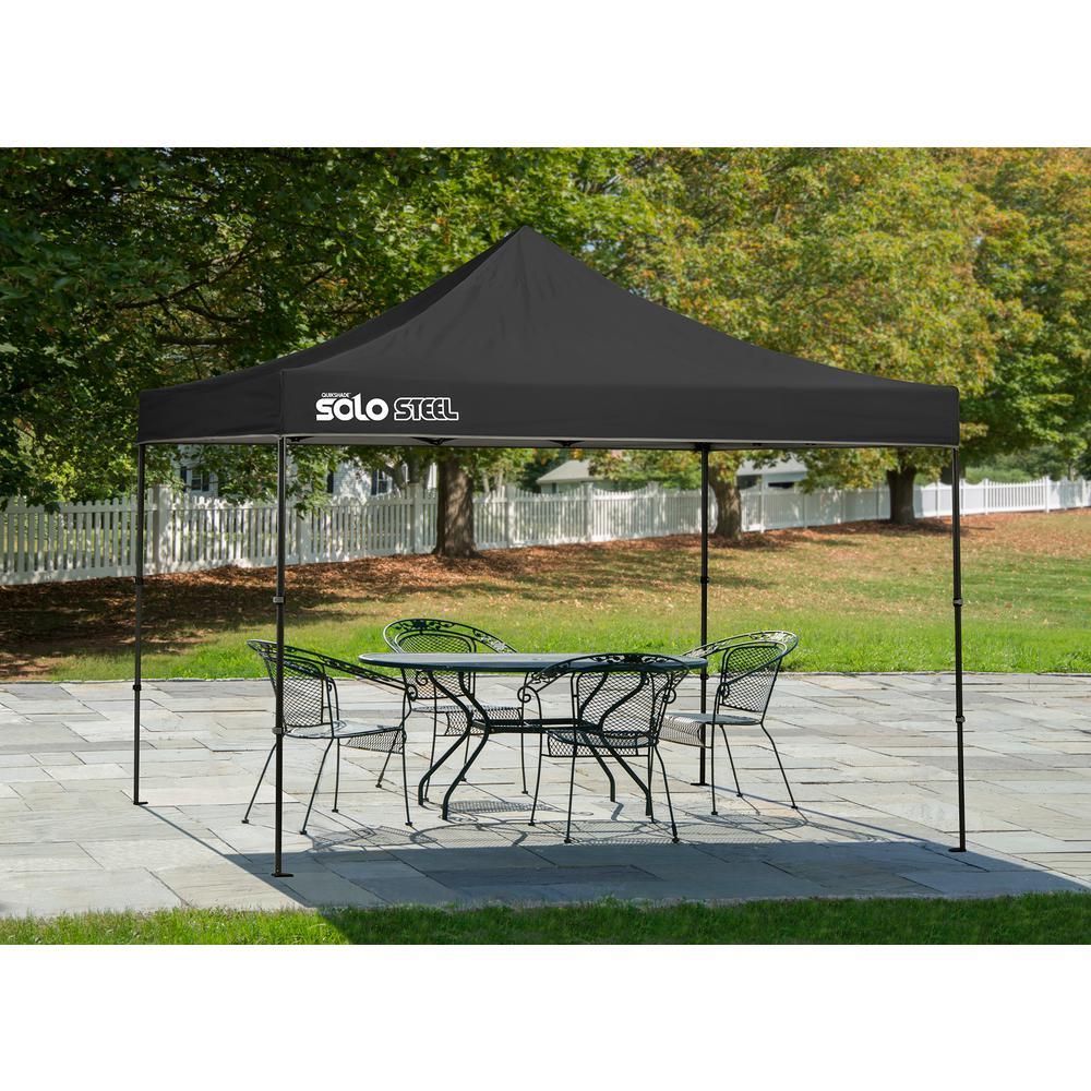 Solo100 10 ft. x 10 ft. Black Straight Leg Canopy